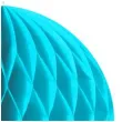 dekoracja honeycomb kula turkusowa partydeco 10cm