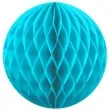 dekoracja honeycomb kula turkusowa partydeco 10cm