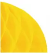 dekoracja honeycomb kula zolty partypal 10 cm