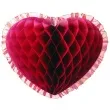 dekoracja honeycomb serce bordowa 45 cm funny fashion