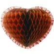dekoracja honeycomb serce brazowa 45 cm funny fashion