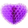 dekoracja honeycomb serce fioletowa 45 cm funny fashion