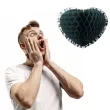 dekoracja honeycomb serce szara 45 cm funny fashion