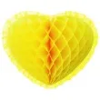 dekoracja honeycomb serce zolta 45 cm funny fashion