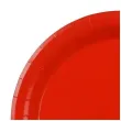 dekoracja jednorazowa zastawa stolowa talerzyki papierowe monokolor czerwone 18 cm 6 szt