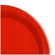 dekoracja jednorazowa zastawa stolowa talerzyki papierowe monokolor czerwone 23 cm 6 szt