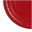 dekoracja jednorazowa zastawa stolowa talerzyki papierowe monokolor czerwone ciemne 23 cm x6