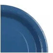 dekoracja jednorazowa zastawa stolowa talerzyki papierowe monokolor granatowe 18 cm 6 szt
