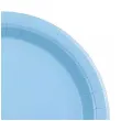 dekoracja jednorazowa zastawa stolowa talerzyki papierowe monokolor niebieskie 18 cm 6 szt