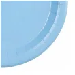 dekoracja jednorazowa zastawa stolowa talerzyki papierowe monokolor niebieskie 18 cm 6 szt