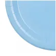 dekoracja jednorazowa zastawa stolowa talerzyki papierowe monokolor niebieskie 23 cm 6 szt