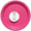 dekoracja jednorazowa zastawa stolowa talerzyki papierowe monokolor rozowe fuksjowe 18 cm x8