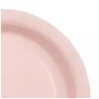 dekoracja jednorazowa zastawa stolowa talerzyki papierowe monokolor rozowe jasne 18 cm 6 szt