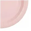 dekoracja jednorazowa zastawa stolowa talerzyki papierowe monokolor rozowe jasne 18 cm 6 szt