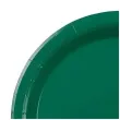 dekoracja jednorazowa zastawa stolowa talerzyki papierowe monokolor zielone ciemne 23 cm x6