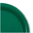 dekoracja jednorazowa zastawa stolowa talerzyki papierowe monokolor zielone ciemne 23 cm x6