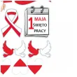 dekoracja kartonowa 1 maja 2 maja 3 maja 1 kompl