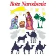 dekoracja kartonowa boze narodzenie mix kolor 1 kompl