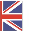 dekoracja kartonowa flaga wielka brytania niebiesko czerwona 40 cm