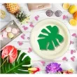dekoracja kartonowa hello aloha monstera zielona 15 cm 6 szt
