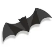 dekoracja kartonowa nietoperz 3d samoprzylepny czarna 30 cm