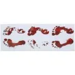 dekoracja krwawe slady stopy halloween czerwony guirca 2 x 25 cm