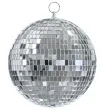 dekoracja kula dyskotekowa disco srebrny partydeco 30 cm