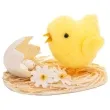dekoracja kurczak w gniazdku aliga 7 cm