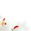 dekoracja kurczaki biale 5 cm aliga 3 szt