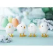 dekoracja kurczaki bialy partydeco 7 cm 9 szt