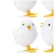 dekoracja kurczaki bialy partydeco 7 cm 9 szt