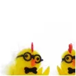 dekoracja kurczaki w okularach 5 cm arpex 3 szt