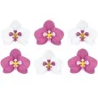 dekoracja kwiat orchidea aloha papierowa mix partydeco 6 szt