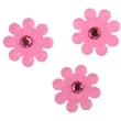 dekoracja kwiaty z cyrkoniami rozowy 33 mm 20 szt
