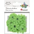 dekoracja kwiaty z cyrkoniami zielony 33 mm 20 szt