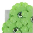 dekoracja kwiaty z cyrkoniami zielony 33 mm 20 szt