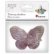 dekoracja motyle 3d rozowy 80x62 mm 2 szt