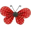 dekoracja motyle papierowe w grochy czerwone titanum 4 5 cm 3 szt