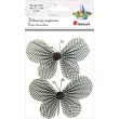 dekoracja motyle papierowe w krate czarno biale titanum 4 5 cm 2 szt