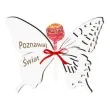 dekoracja motylek na lizak poznawaj swiat biala 14 cm
