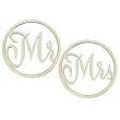 dekoracja mr mrs w kole drewniana godan 42 cm 2 szt