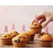dekoracja muffinek na rozowy pazdziernik pkery wstazka miesiac swiadomosci raka piersi x6