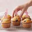 dekoracja muffinek na rozowy pazdziernik pkery wstazka miesiac swiadomosci raka piersi x6
