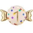 dekoracja na 1 urodziny roczek balon foliowy cukierek do girland kremowo zloty 30 shp