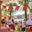dekoracja na 11 listopada swieto niepodleglosci girlanda baner flagi polska bialo czerwony 3 6 m
