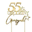 dekoracja na 18 30 40 50 60 70 80 90 urodziny topper na tort personalizacja imie zloty