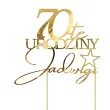 dekoracja na 18 30 40 50 60 70 80 90 urodziny topper na tort personalizacja imie zloty