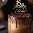 dekoracja na 18 30 40 50 60 70 80 90 urodziny topper na tort personalizacja imie zloty