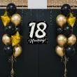 dekoracja na 18 urodziny duza liczba znak napis do przyklejenia glamour birthday 40 5x45 cm