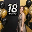 dekoracja na 18 urodziny duza liczba znak napis do przyklejenia glamour birthday 40 5x45 cm